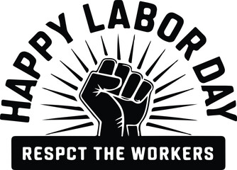 A simple typography of Happy Labor Day.