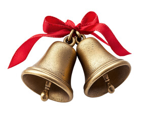 Festive celebration bells holiday season joy isolated on transparent background