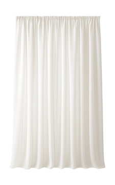 A set of sheer white curtains for a living room, allowing natural light while maintaining privacy.