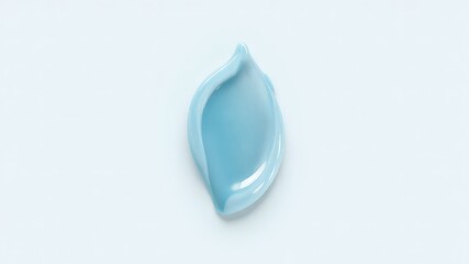 Light Blue Cream Smear on a White Background Demonstrates Hydration and Smooth Texture, Perfect for Beauty or Health Related Projects
