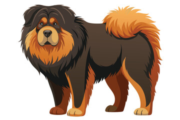 Majestic Tibetan Mastiff with Thick Fur A Symbol of Power and Loyalty in Canine Companions the Perfect Watchdog