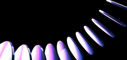perstective gradient glass floating panels on black background graphic elements for branding key visual ppt presentation deck