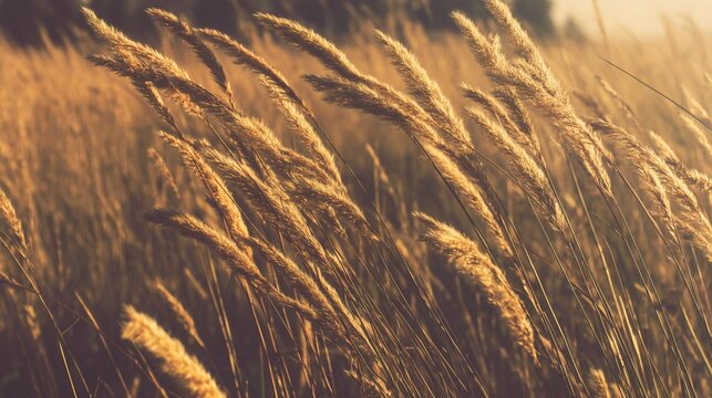 Golden wheat field at sunset nature photography landscape scenic view autumn season harvest