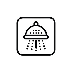 Bathroom or shower facility sign.