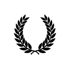 Olive branch wreath, minimalist.