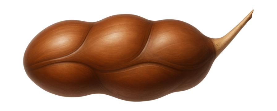 Thick root nodule with smooth surface and brownish tint from a legume