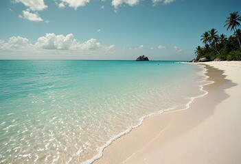 White Sand and Turquoise Water on a Tropical Summer Beach