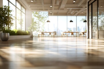 Bright, modern sustainable Office Interiors with Natural Light and Greenery 