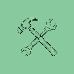 hammer and wrench