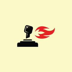 gaming console with fire 