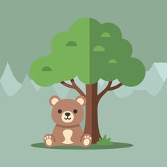 bear and tree