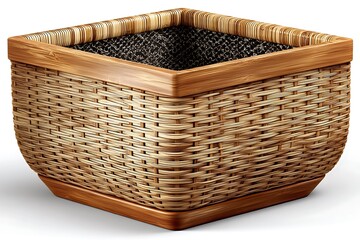 Obraz premium Large capacity woven basket high resolution photo