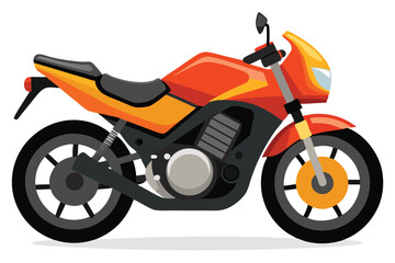 Obraz premium A Striking Orange and Yellow Motorcycle with Sleek Black Accents a Powerful Machine Ready for the Road