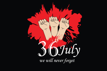 read heart with hands icon  for 36 july Independent day in bangladesh

