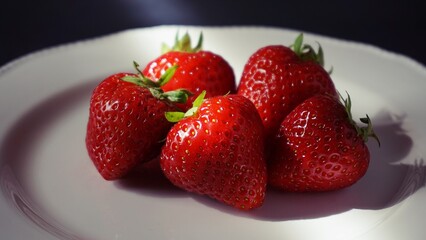 strawberries on a plate