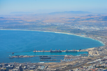 Fototapeta premium Seascape and landscape of beautiful cape town city