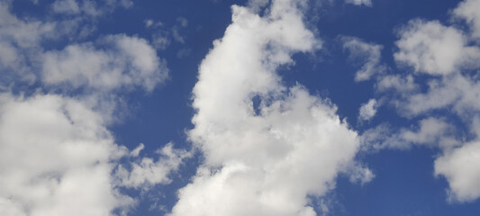 Blue Sky Adorned with White Clouds