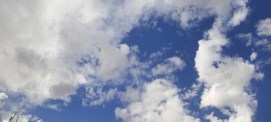 Blue Sky Adorned with White Clouds