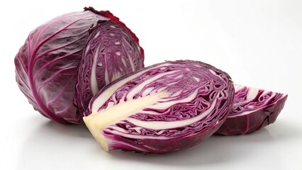 Fototapeta premium red cabbage isolated on white
