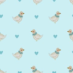 seamless pattern with birds