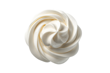PNG Swirled vanilla whipped cream on black background