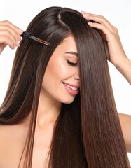 Naklejka premium Hair Growth Serum Application & Benefits for Long, Healthy Hair