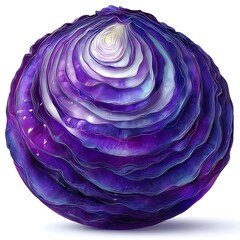 Fototapeta premium Modern artistic cabbage with purple tones high resolution photo
