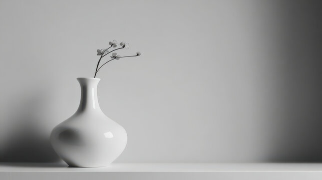 A minimalist composition featuring a single object placed in the left corner, against an ultrabright clean background. 