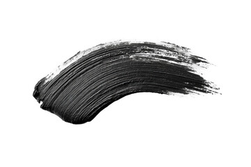 PNG Black paint brush stroke on white background - textured abstract art