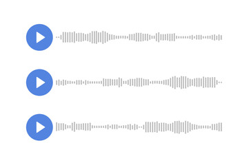 Voice messages. Dialogue bubble. Communication, interaction. Social media. Chat.