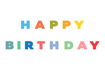 Happy Birthday vector background. Lettering invitation or greeting card. Vector illustration.