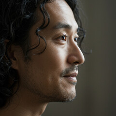 Obraz premium close up portrait of asian man