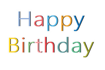 Happy Birthday vector background. Lettering invitation or greeting card. Vector illustration.