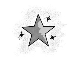 Sparkle Star Icon - With Spray Glitter and transparent background - PNG