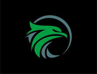 Green eagle logo design