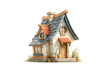 PNG Charming fairy tale cottage with whimsical architecture and cozy design