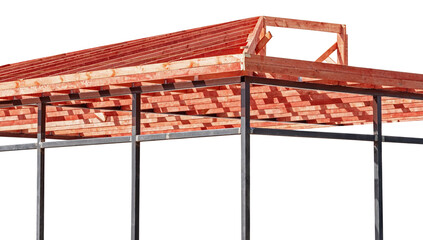 Construction of a summer pergola gazebo