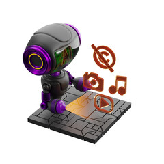 AI Violating Copyrights of All Art. 3D illustration.