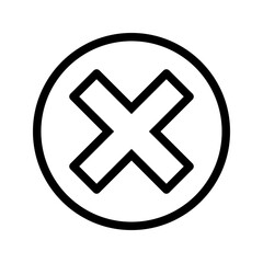 Fototapeta premium Close Icon - Minimalist UI Style