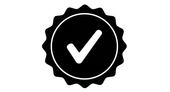 Vector checkmark icon verified badge approved symbol