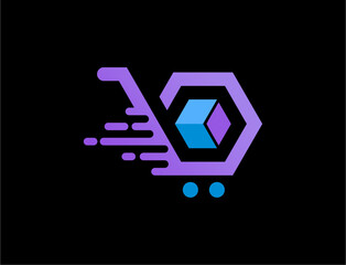 Abstract e commerce logo