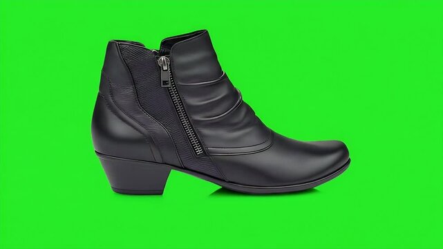 Ankle boots on green screen video