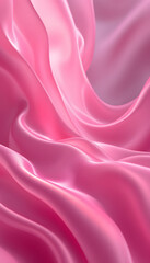Obraz premium Glossy hot pink abstract background with smooth fluid curves and silk-like texture