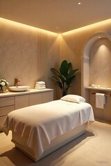 Luxurious Spa Interior Tranquil Setting for Relaxing Treatments & Pampering