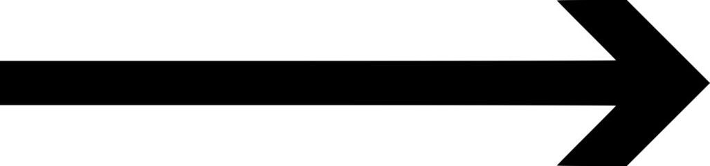 Black arrow pointing right. Arrow shape element