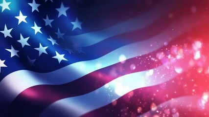 American flag waving in the wind closeup patriotic United States backdrop ideal for political holidays and national pride content