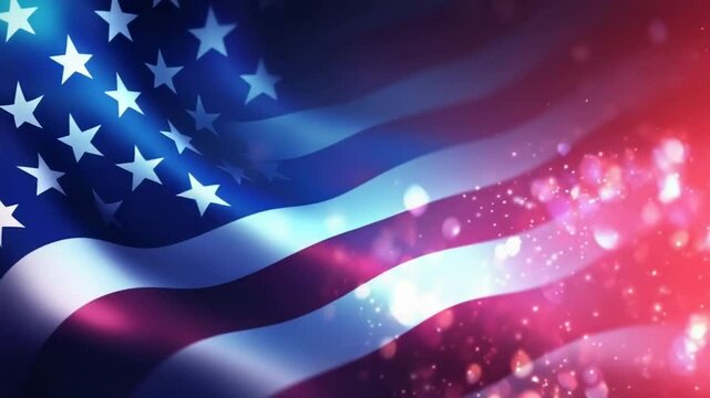 American flag waving in the wind closeup patriotic United States backdrop ideal for political holidays and national pride content