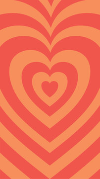 Colorful Concentric verticle Heart Patterned Designs for Social Media and animation, ready to use