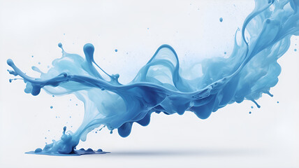 Vibrant Cyan Liquid Movement | Creative Blue Liquid Flow Abstract Background