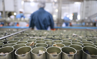 line process working in food factory